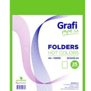 FOLDER MANILA A4 VERDE GRAFI PAPEL