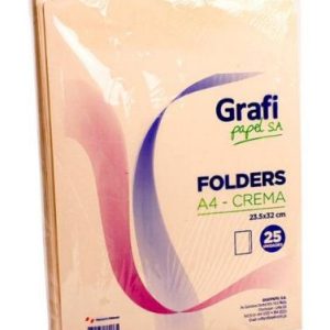 FOLDER MANILA  T/A4 X 25 UND GRAFI PAPEL