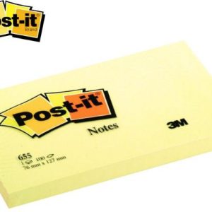 NOTAS ADH. 655 BLOCK 100H AMARILLO POST-IT 3M