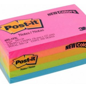 NOTAS ADH. 655-5PK PTE.5X 100H C/SURTIDO POST-IT3M