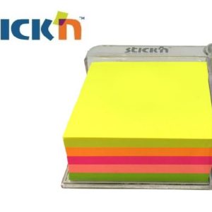 NOTAS ADH. 3 X 3 CUBO NEON+DISP.400H-5 COL 21272 STICK IN