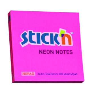 NOTAS ADH. 3 X 3 FUCSIA X 100H  21165 STICK IN